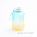 2022 Neues Design BPA Free Sport Plastik trinken 2 -Liter -Wasserflasche 2L mit Zeitmacher